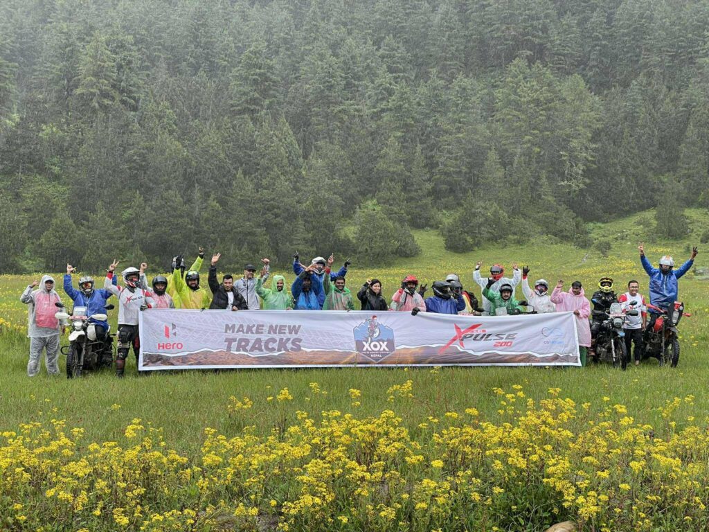 Hero Dhaulagiri's Monsoon Madness Ride Team in Dhorpatan